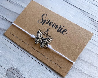 Invisible Illness Warrior Butterfly Spoonie Bracelet Chronic Illness Invisible Disability Jewelry Gift