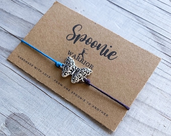 Arthritis Warrior Butterfly Spoonie Bracelet Chronic Illness Jewelry Gift