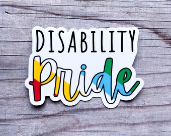 Disability Pride Sticker Vinyl Car Decal Disabled Chronic Illness Awareness Spoonie Warrior