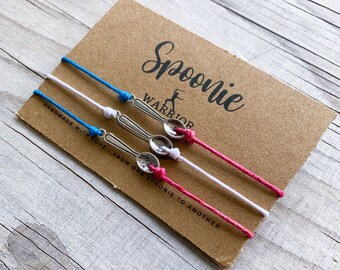 Trans Spoonie Transgender Pride Bracelet Set Chronic Illness Awareness Spoonie Warrior Spoon Theory Bracelet Jewelry