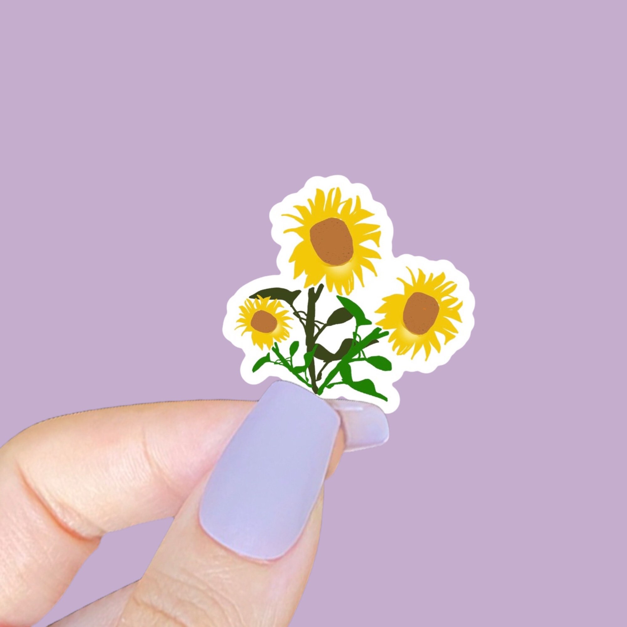 Sonnenblume Aufkleber, Blumen Aufkleber, Blumen Aufkleber, Wasserflasche Aufkleber, Vinyl-Aufkleber, Aufkleber für Laptop, Aufkleber für Blumenliebhaber