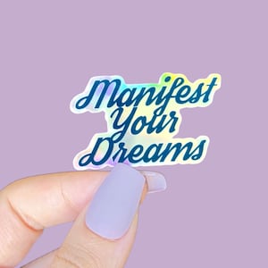 Pegatinas para manifestar tus sueños, cita de actitud positiva, pegatinas inspiradoras para hidrofrasco, pegatinas para fundas de teléfono, pegatinas para computadora portátil
