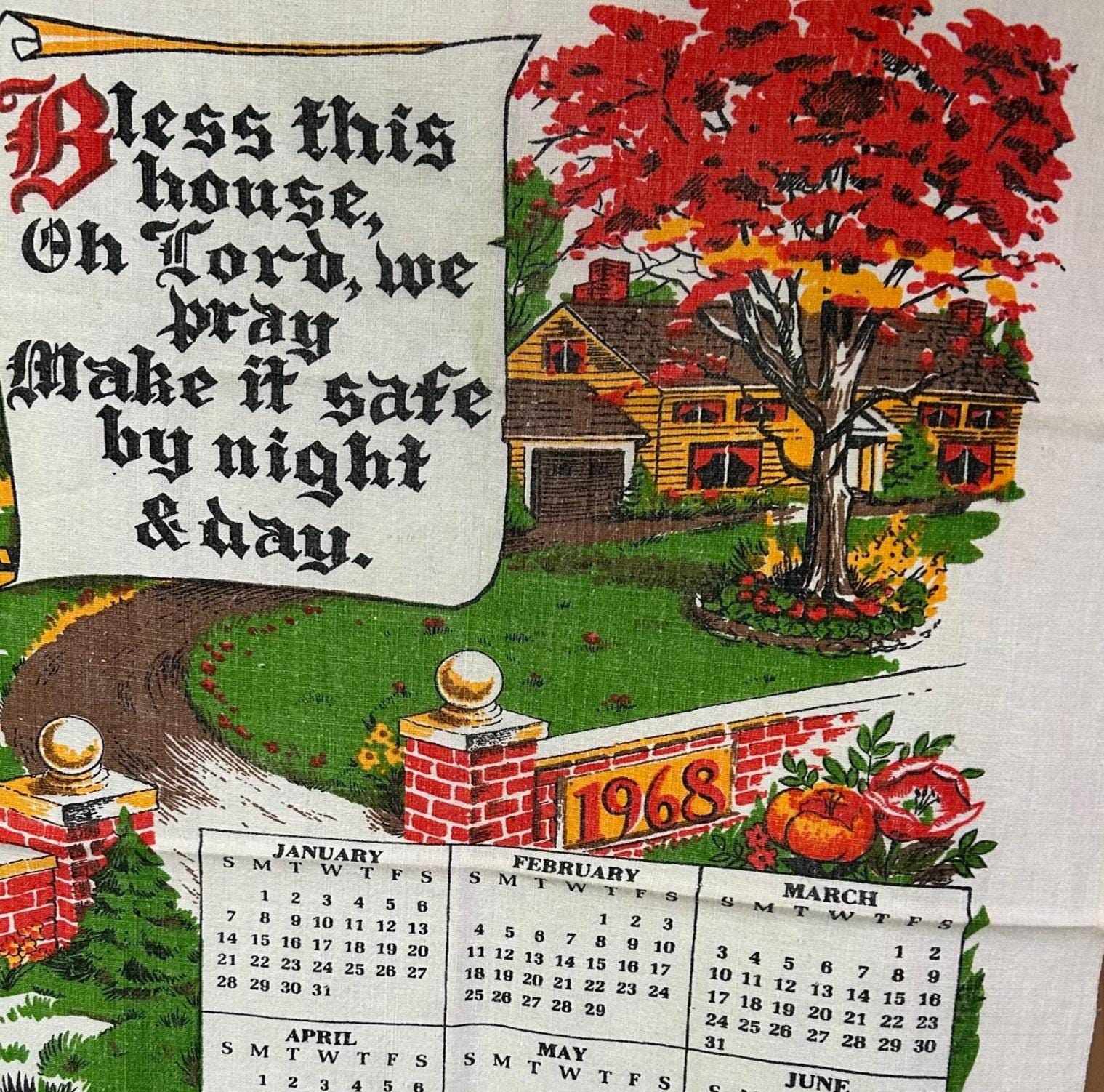 1985 cloth calendar - Etsy 日本