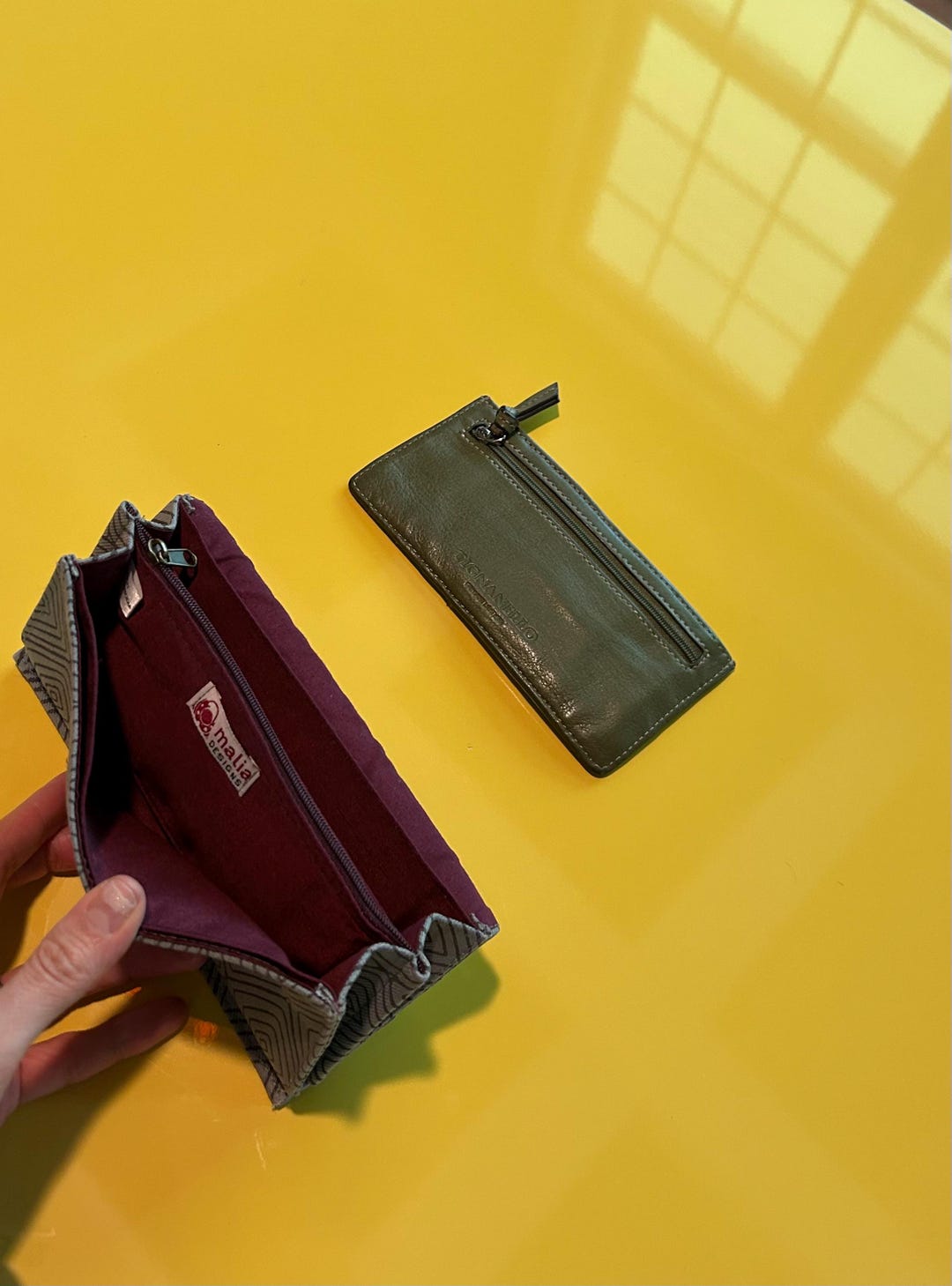 Upcycled Wallets Two (2) to Choose From: Green Tignanello OR Malia ...