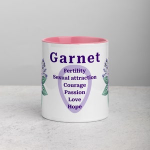 Natural Garnet Mug: Witchcraft Tea Cup, Gemstone Supplies