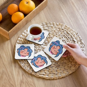 Cork art  Anime girl Magical girl Anime twitch Cartoon girl Cork coaster Funny gift for her