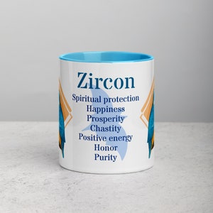 Taza de cristal de circón: taza de café con piedras preciosas de sanación espiritual
