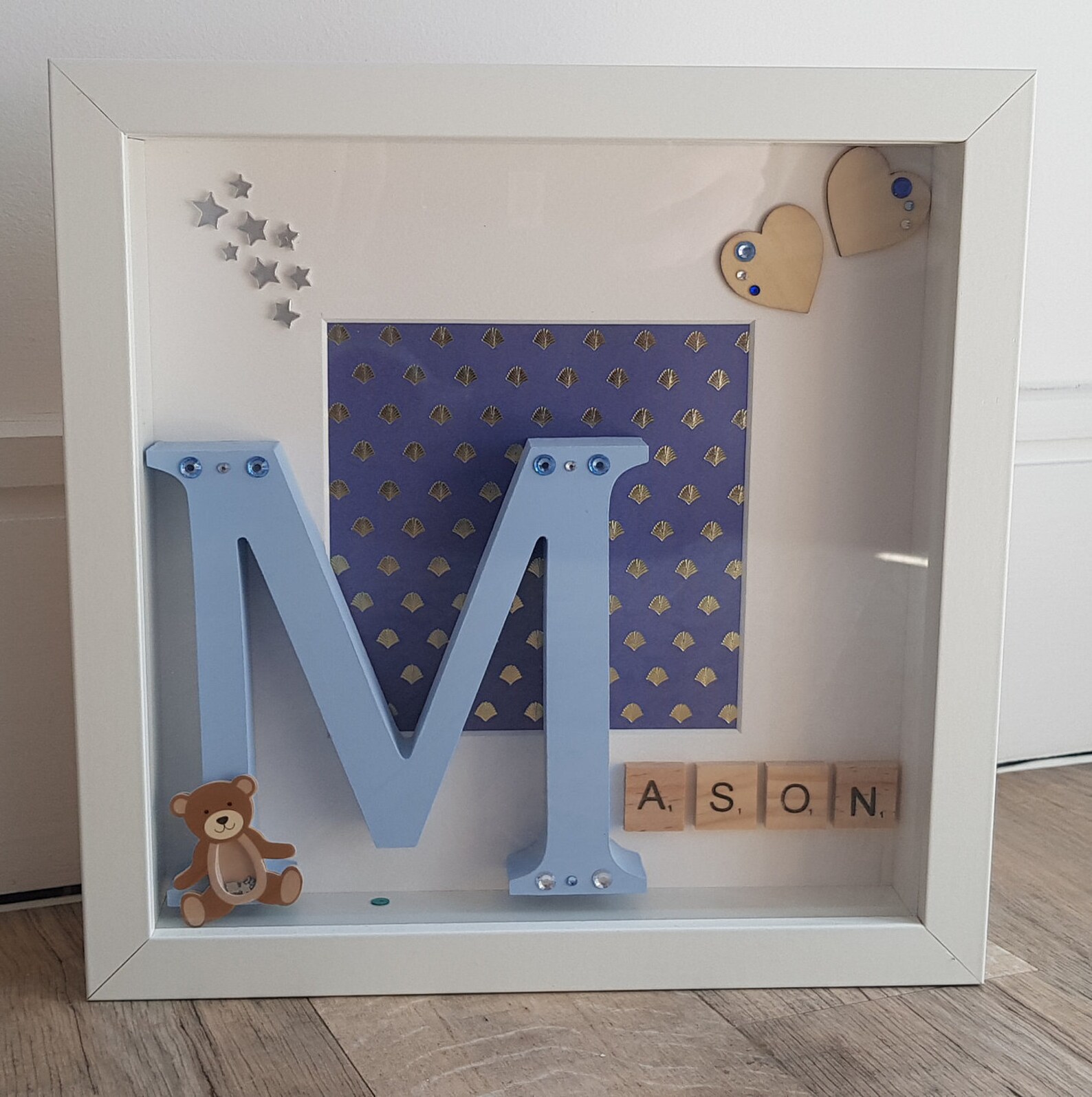 Personalised Baby Boy Box Frame Personalised Gift Baby Etsy UK