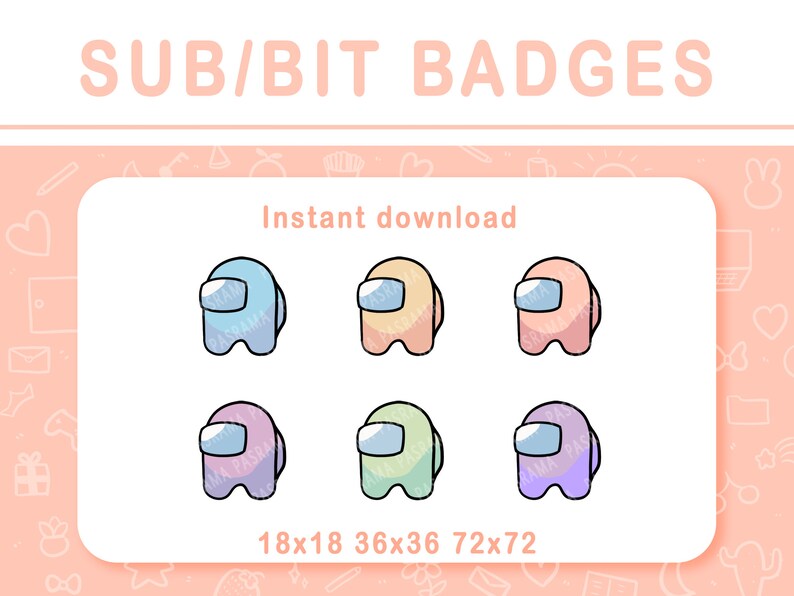 Twitch Sub Badges Pastel Bit Badges Digital Art Collectibles Startfi Io