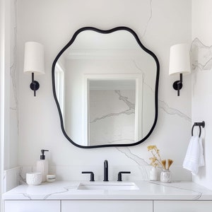 21st Century Irregular Mirror, Contemporary Mirror, Asymmetrical Wall Mirror Home Decor