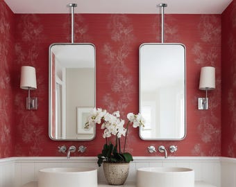 Moderner Decken hängender Badezimmer-Spiegel, Metall gestalteter Kosmetikspiegel, Decken hängender Spiegel, rechteckiger Designer-Spiegel, Friseur-Spiegel