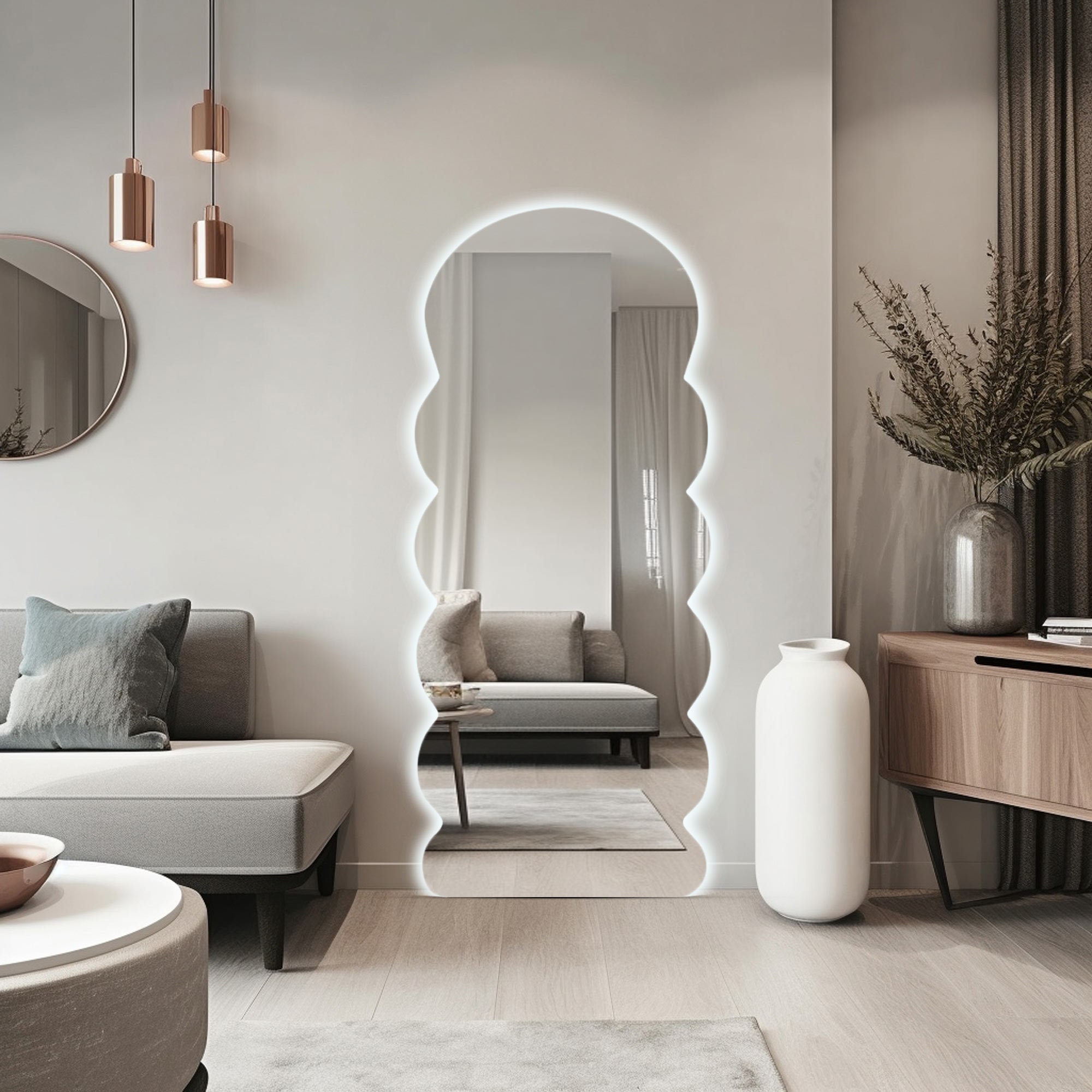 Specchio A Figura Intera BEAUTYPEAK 81x180 Cm – Grandi Specchi Da Pavimento O Parete Con Cornice Sottile In Alluminio - 3