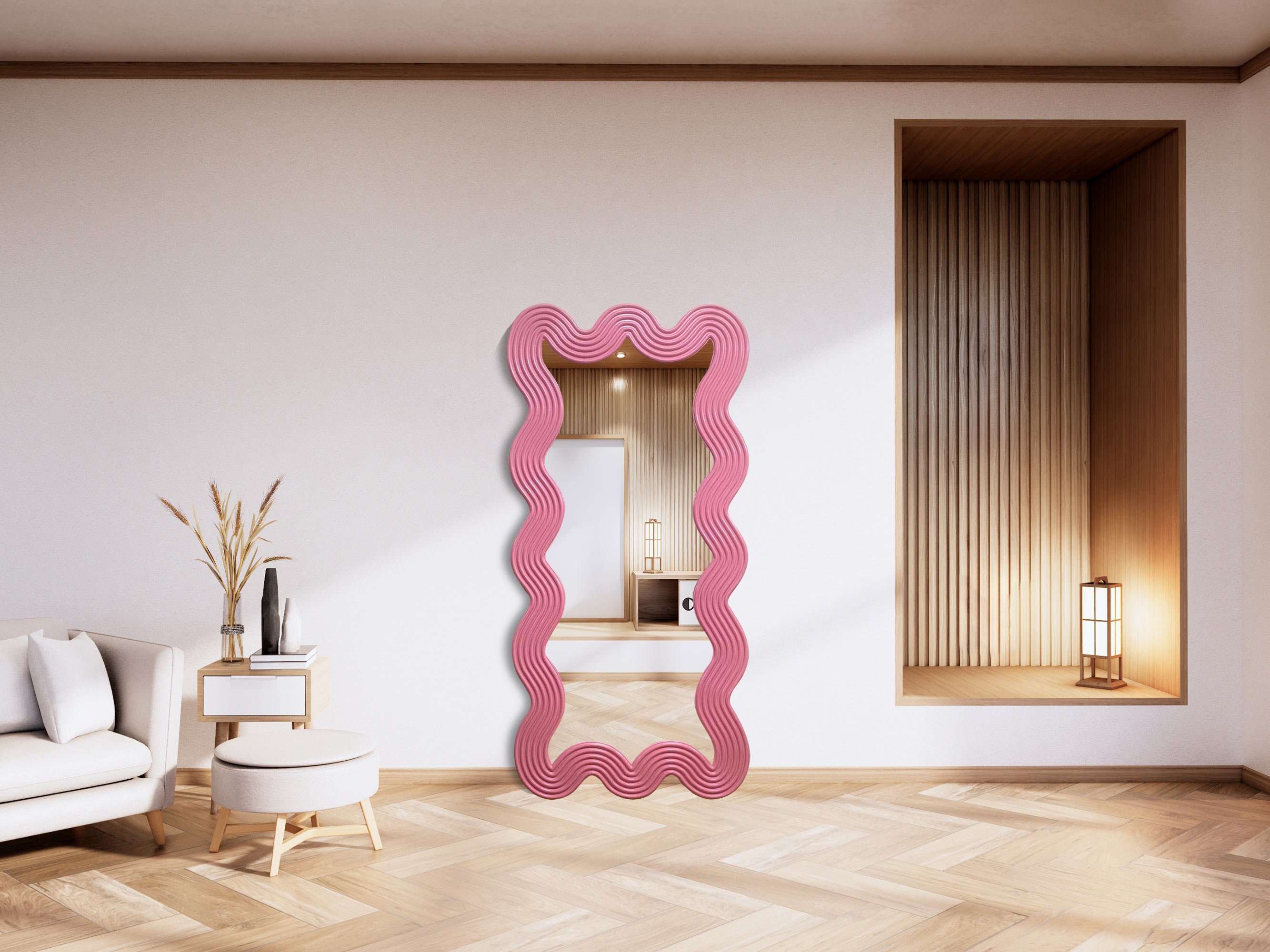 Pink full length mirror deals