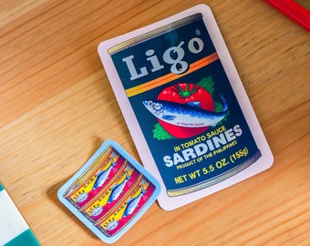 Ligo Sardines Vinyl Sticker - Tin can Illustrated Sticker