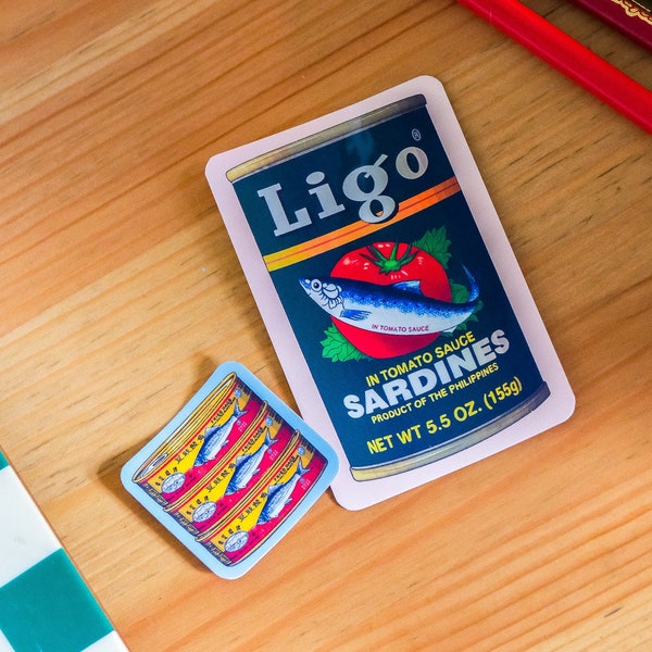 Ligo Sardines Vinyl Sticker - Tin can Illustrated Sticker