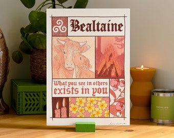Bealtaine Print - Irish Festival Art for Home Decor, Handcrafted Digital Illustration, Celtic Inspired Wall Art