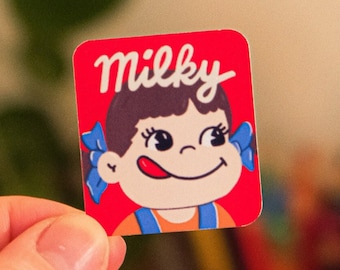Milky Peko Chan Vinyl Sticker with Rounded Corners  - Cute Sweet Sticker