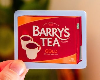 Barry&#39;s Tea Vinyl Sticker  - Gold Blend Illustrated Sticker