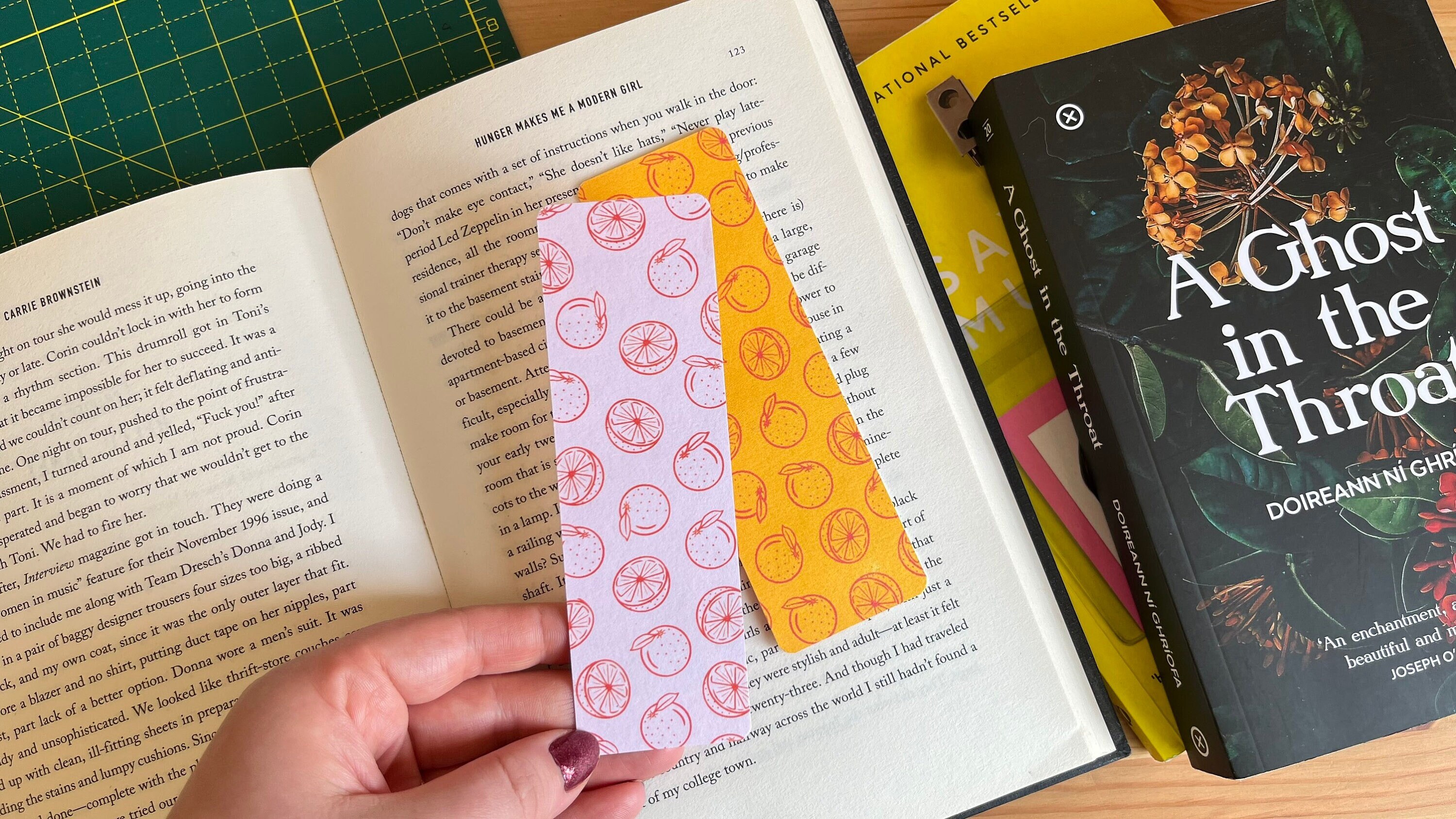 Orange Heavyweight Bookmark with Rounded Corners