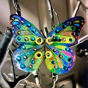 sparkly handmade skate/shoe butterfly wings with Crystals