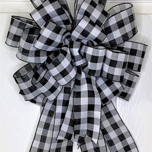 Bow, Large Bow, Gift Bow, Mailbox Bow, Lantern Bow, Swag Bow, Wreath Bow, Decor Bow, Bow Decoration, Farmhouse Bow, Christmas Bow, Door Bow image 3