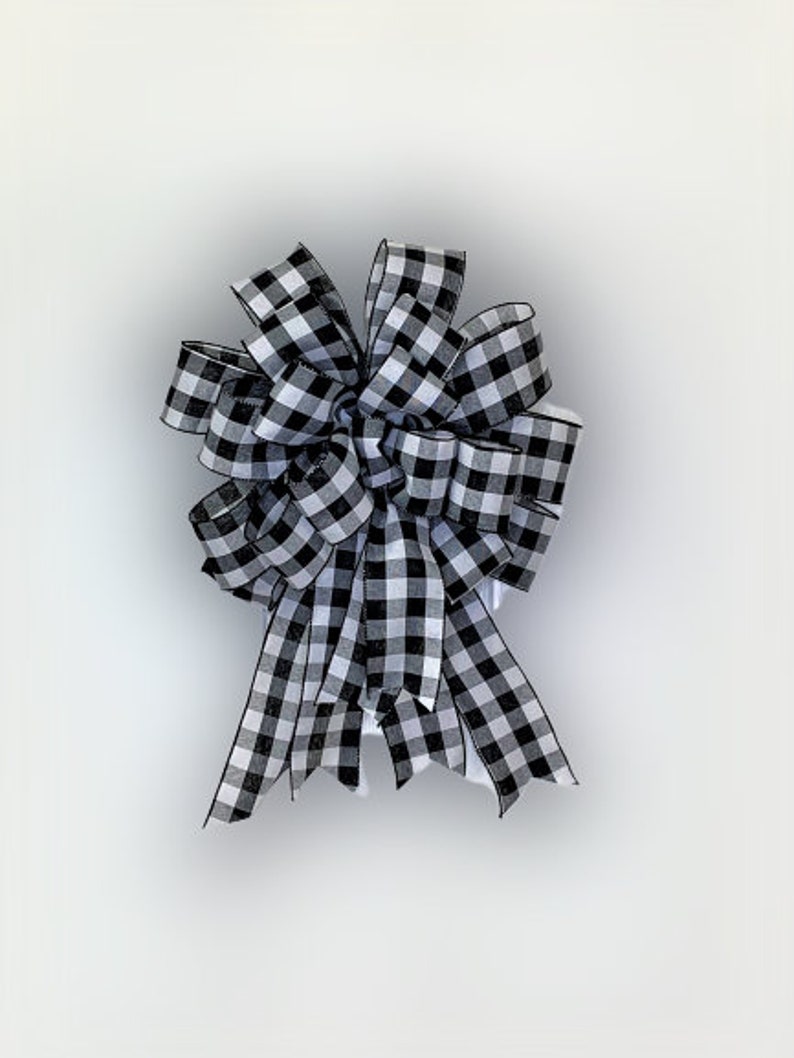 Bow, Large Bow, Gift Bow, Mailbox Bow, Lantern Bow, Swag Bow, Wreath Bow, Decor Bow, Bow Decoration, Farmhouse Bow, Christmas Bow, Door Bow image 1