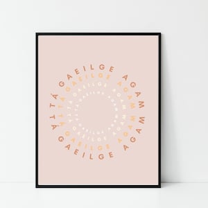 tá gaeilge agam, Irish print, as gaeilge, prints in Irish, wall art, wall print, Irish gift, Irish language, Irish art, Irish print