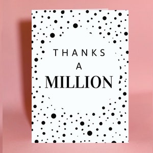 Tarjeta de agradecimiento, tarjeta de un millón de gracias, tarjeta de agradecimiento irlandesa, tarjeta irlandesa, tarjeta de felicitación irlandesa