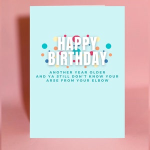 Irish birthday card, happy birthday, birthday card, funny happy birthday, Irish card