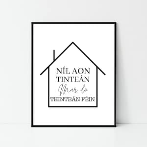 no place like home, new house gift, housewarming gift, Irish gift, Irish art, Irish print, wall art, wall print,