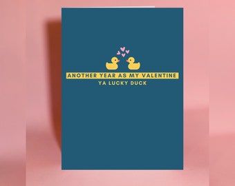 Irish valentines card, lucky duck