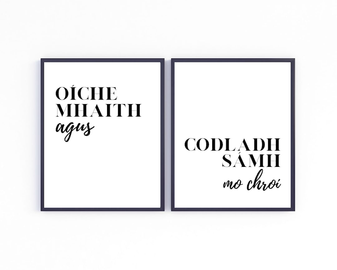 Print Bundle, Irish Saying, Irish Gift, Irish Language, Irish Art