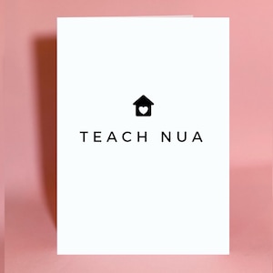 Novo cartão da casa, ensinar nua, cartão irlandês, como gaeilge, cartão irlandês