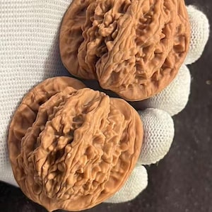 Par de bolas Baoding de nogal chino para ejercicios de salud, pelotas antiestrés para manos, palmas, espalda y pies, antiguas, de nogal natural, de mano, para aliviar el estrés 003