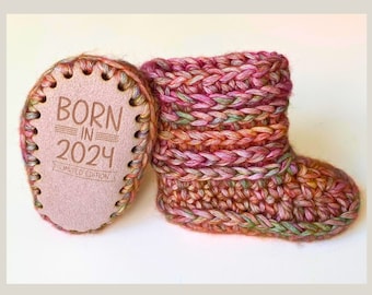 Crochet Baby Bootie Pattern: Faux Suede Sole Infant Slippers (PDF Pattern)