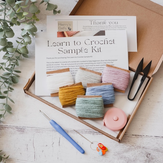 Crochet Kit for Beginners: Learn Basic Stitches, Crafty Gift (PDF Pattern)