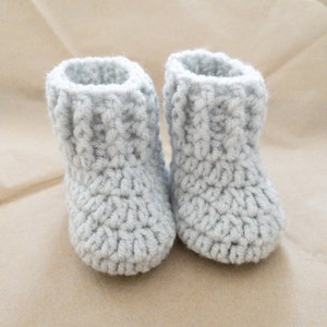 Handmade Crochet Baby Booties: Gender Neutral Newborn Shoes