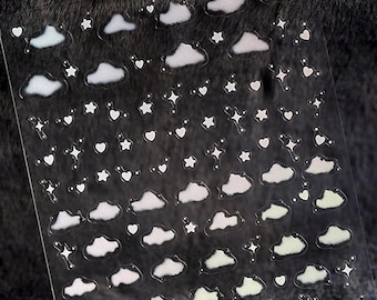Cloud Nail Stickers | Abstract Nail Designs