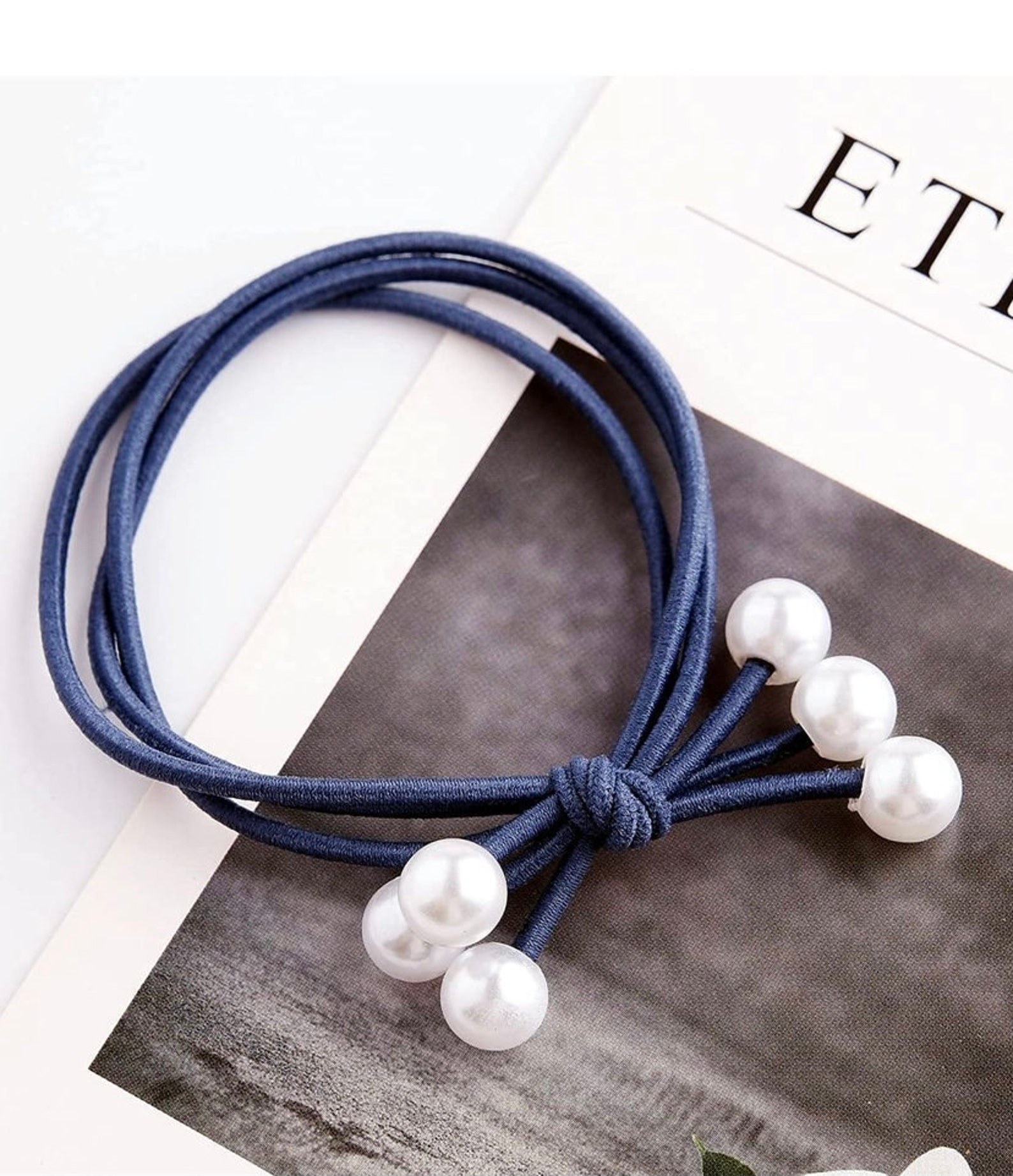 Fashion Pearl Hair Elastics Ties Elastic Hair Bands for Women Etsy