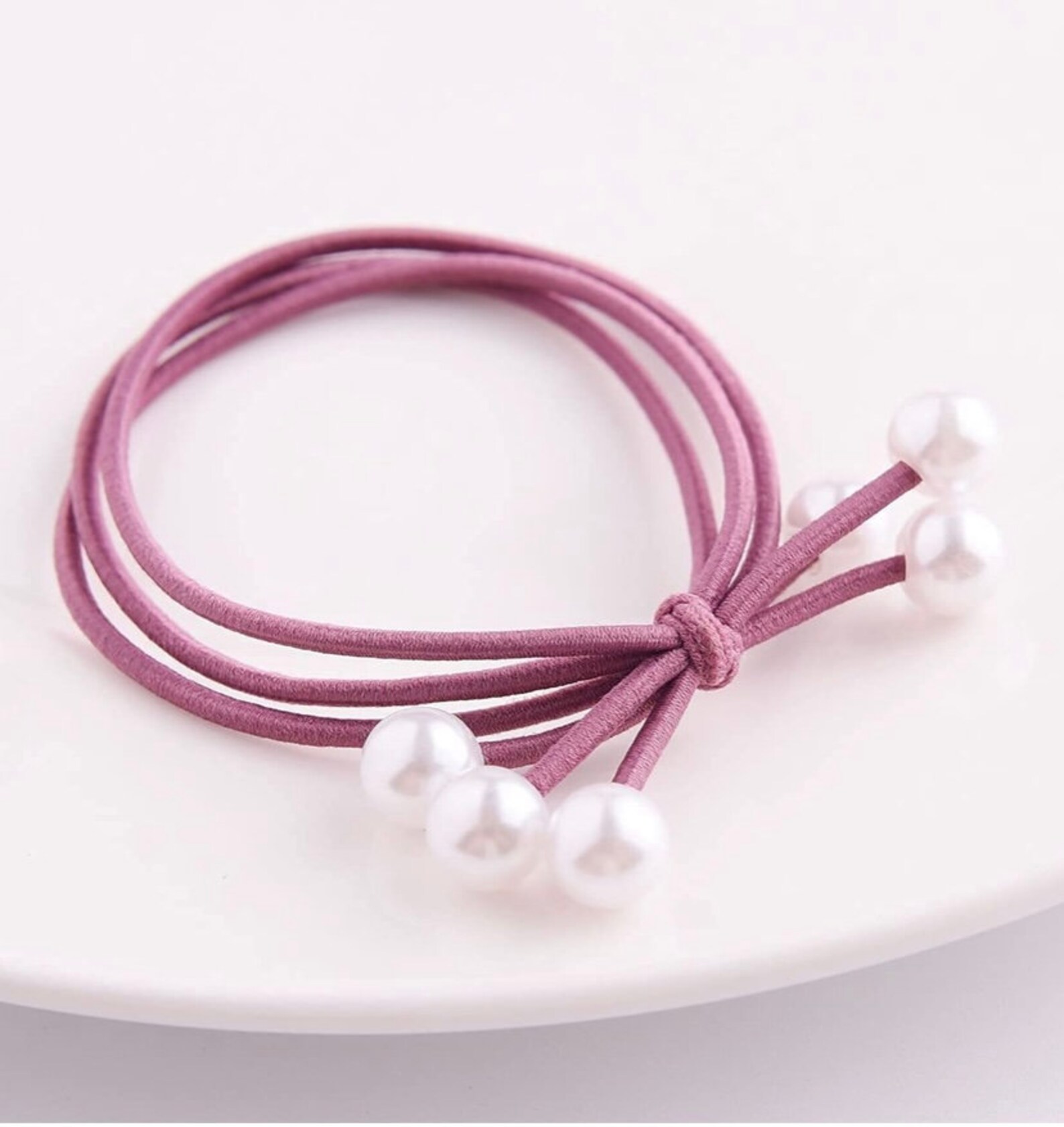 Fashion Pearl Hair Elastics Ties Elastic Hair Bands for Women Etsy