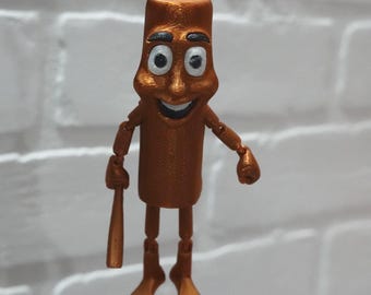 Llavero impreso en 3D inspirado en el cerebro italiano Tung Tung Tung Sahur / Ideas de regalo para adolescentes / Llavero meme