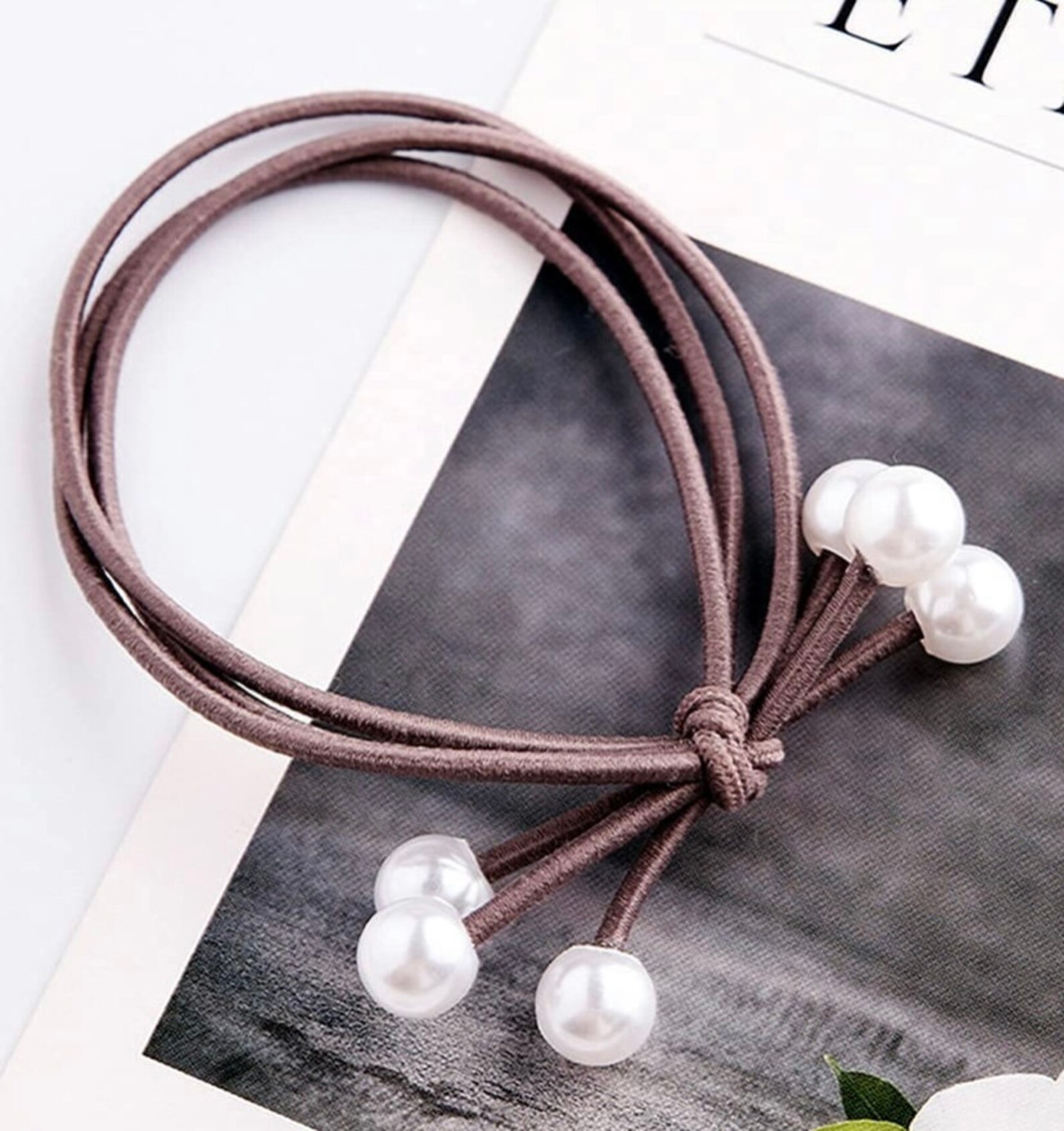 Fashion Pearl Hair Elastics Ties Elastic Hair Bands for Women Etsy