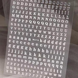 Adesivo de letras extravagantes / Adesivos de unhas com letras do alfabeto 3D / Ideias de presentes para ela, para ele, para crianças