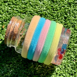 Colorful Nylon Hair Ties | Summer Hair Elastics | Baby Hair Accessories | Toddler Hair Ties