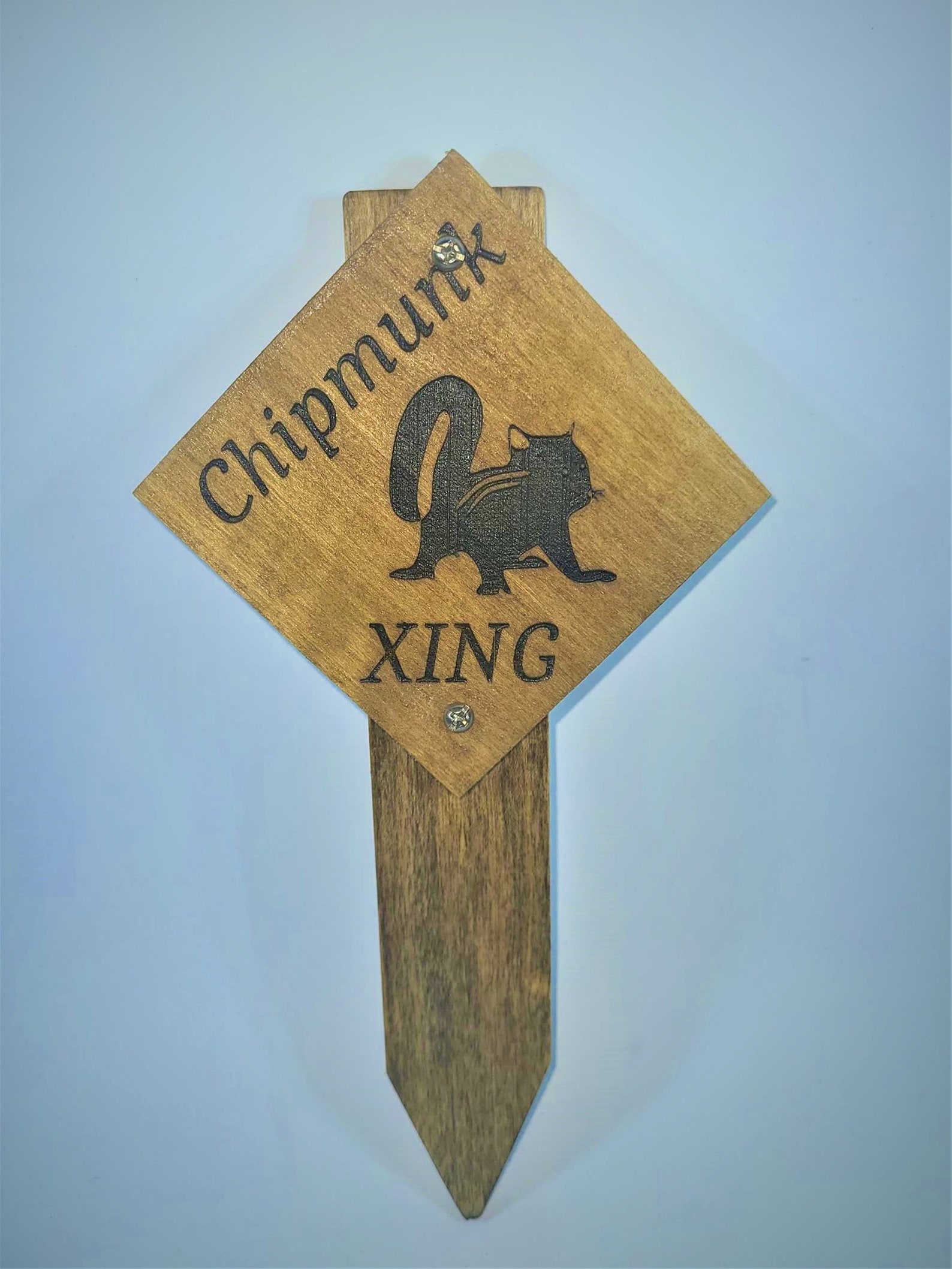 Engraved Wooden Garden Signs Animal Crossing Chicken Rabbit Squirrel Chipmunk Yard Nature Stakes