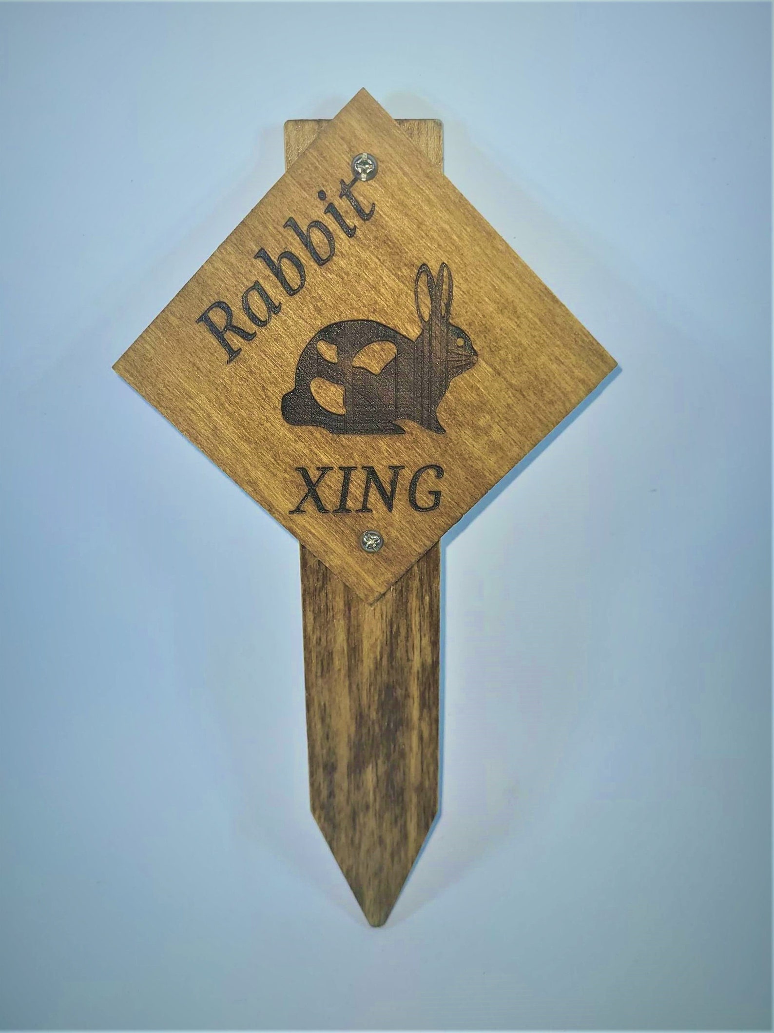 Engraved Wooden Garden Signs Animal Crossing Chicken Rabbit Squirrel Chipmunk Yard Nature Stakes