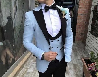 Vastraas Stylish Designer Collection of Partywear Tuxedo Prom Sky