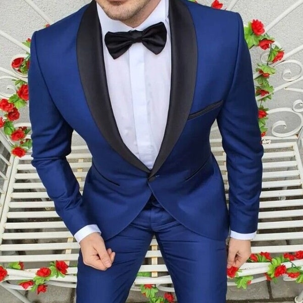 Royal Blue Pant Coat Etsy