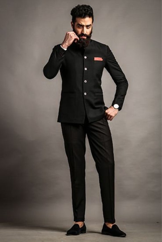 Vastraas Stylish Ethnic Black Traditional Designer Jodhpuri