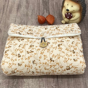Set: Cambiador nómada doble gasa de algodón + 2 toallitas grandes surtidas + toalla protectora suave de esponja de bambú. 50x70cm